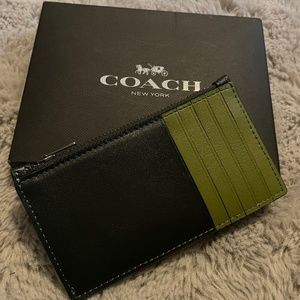 Coach zip card case